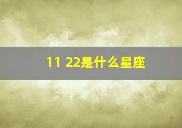 11 22是什么星座